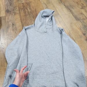 Amazon Essentisl Gray Waffle Womens Hoodie